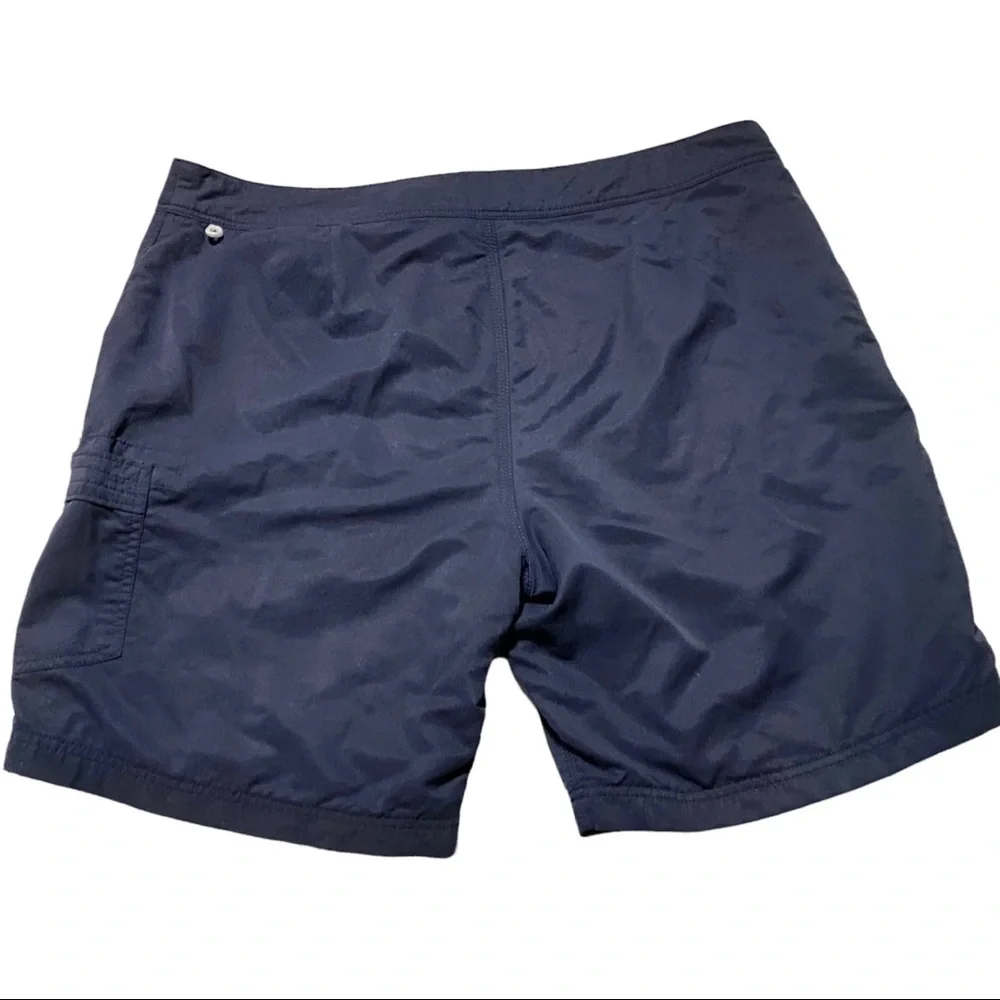 J. Crew Swimwear Navy Blue Board Shorts Trunk Size 35 Beach Surf